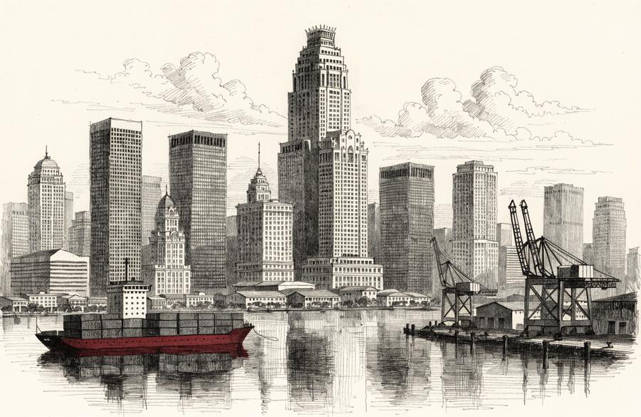 Ilustración a lápiz de Houston